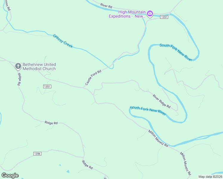 map of restaurants, bars, coffee shops, grocery stores, and more near 368 River Ridge Road in Boone