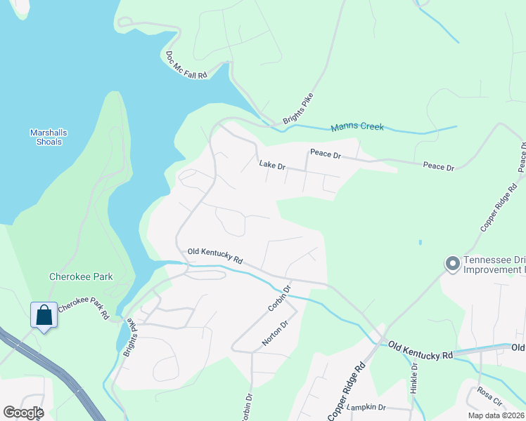 map of restaurants, bars, coffee shops, grocery stores, and more near 3421 Wind Circle in Morristown