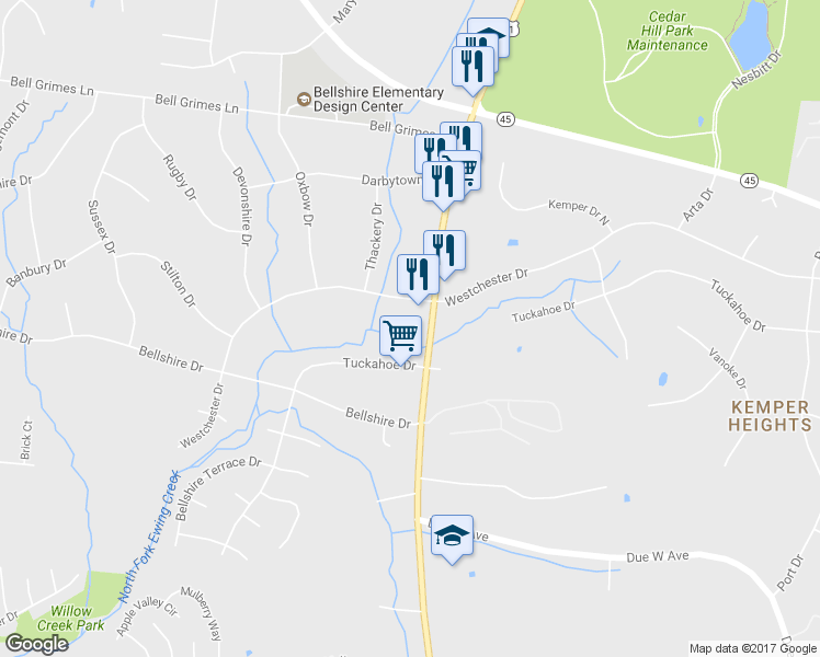 map of restaurants, bars, coffee shops, grocery stores, and more near 3736 Dickerson Pike in Nashville