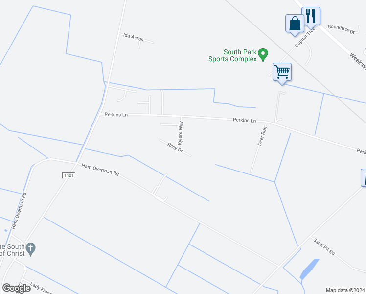 map of restaurants, bars, coffee shops, grocery stores, and more near 1016 Riley Drive in Elizabeth City