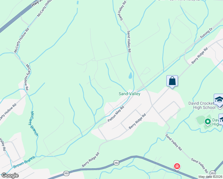 map of restaurants, bars, coffee shops, grocery stores, and more near 176 Jason Lane in Jonesborough