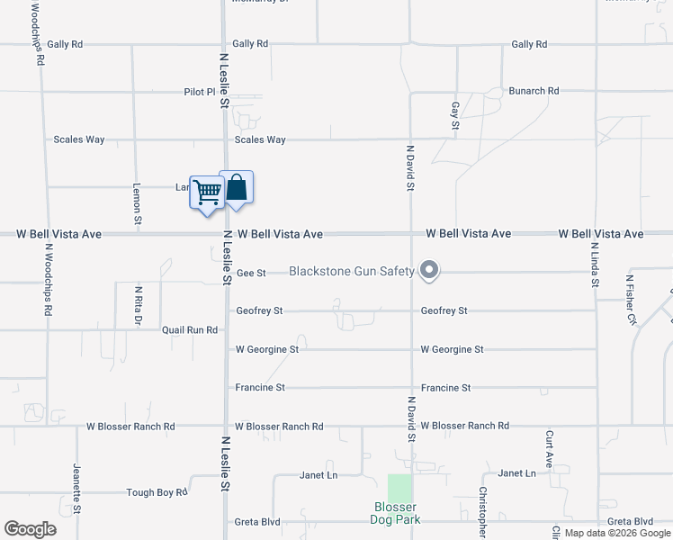 map of restaurants, bars, coffee shops, grocery stores, and more near 1700 Gee Street in Pahrump