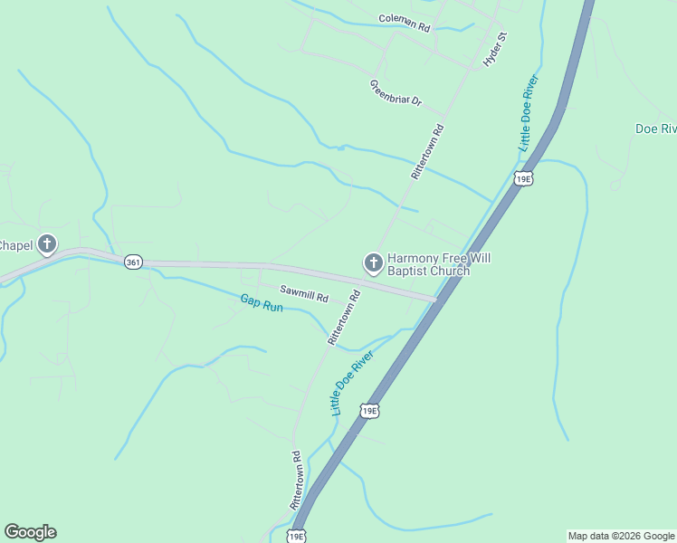 map of restaurants, bars, coffee shops, grocery stores, and more near 3341 Gap Creek Road in Hampton