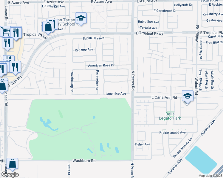 map of restaurants, bars, coffee shops, grocery stores, and more near 5616 Clotidle Soupert Court in North Las Vegas