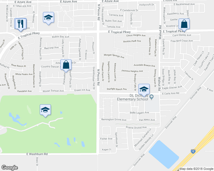 map of restaurants, bars, coffee shops, grocery stores, and more near 5629 Sagamore Canyon Street in North Las Vegas