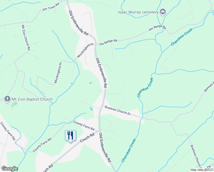 map of restaurants, bars, coffee shops, grocery stores, and more near 610 Old Embreeville Road in Jonesborough
