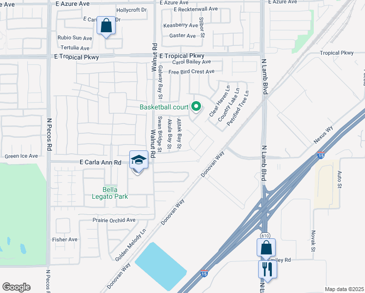 map of restaurants, bars, coffee shops, grocery stores, and more near 5621 Alitak Bay Street in North Las Vegas