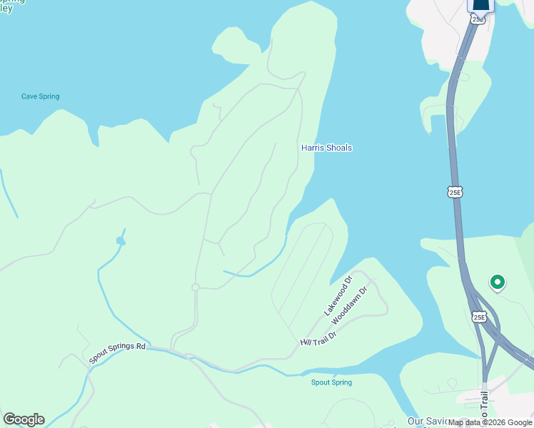 map of restaurants, bars, coffee shops, grocery stores, and more near 2093 Edgewater Sound in Morristown