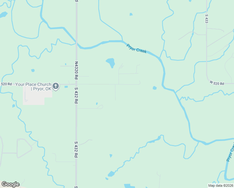 map of restaurants, bars, coffee shops, grocery stores, and more near 2757 West 520 Road in Pryor