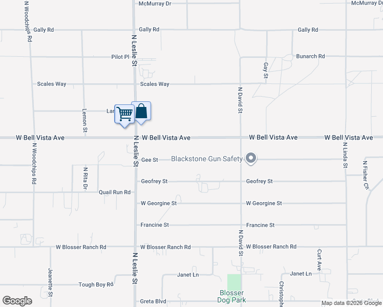 map of restaurants, bars, coffee shops, grocery stores, and more near 1730 Gee Street in Pahrump