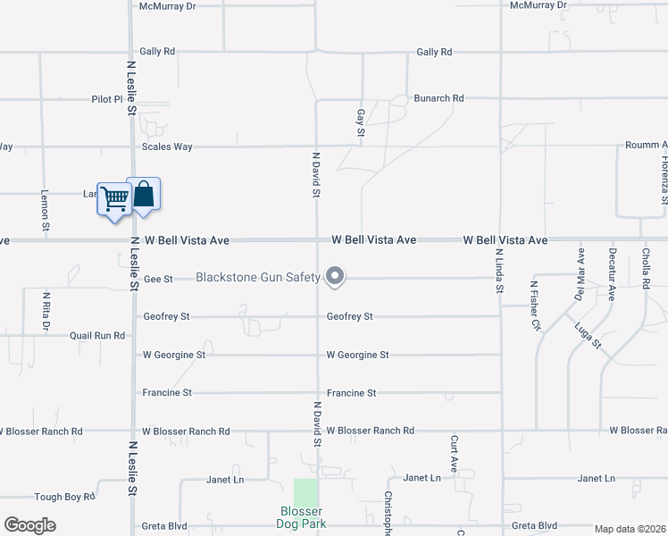 map of restaurants, bars, coffee shops, grocery stores, and more near 2931 North David Street in Pahrump