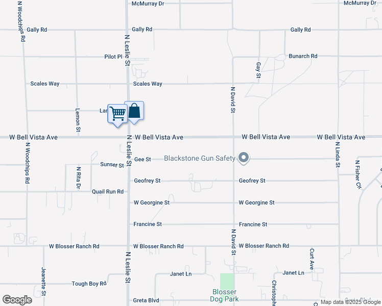 map of restaurants, bars, coffee shops, grocery stores, and more near 1700 Gee Street in Pahrump