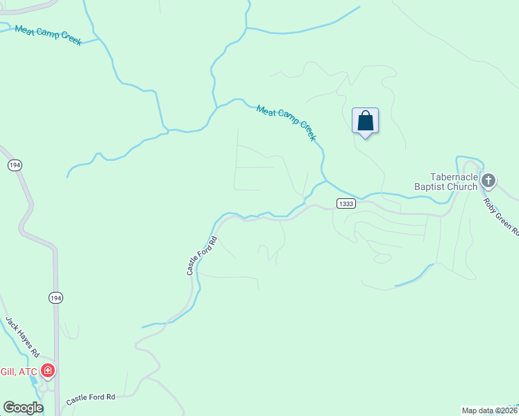 map of restaurants, bars, coffee shops, grocery stores, and more near 1373 Castle Ford Road in Boone
