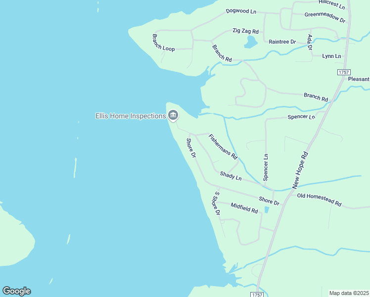 map of restaurants, bars, coffee shops, grocery stores, and more near 591 Shore Drive in Big Sandy