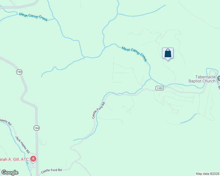 map of restaurants, bars, coffee shops, grocery stores, and more near 1277 Castle Ford Road in Boone