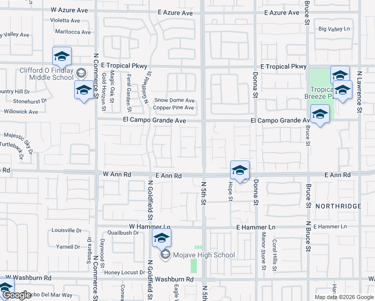 map of restaurants, bars, coffee shops, grocery stores, and more near 415 Carsin Wayne Avenue in North Las Vegas