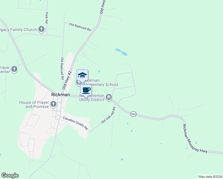 map of restaurants, bars, coffee shops, grocery stores, and more near 2020 Iris Lane in Rickman