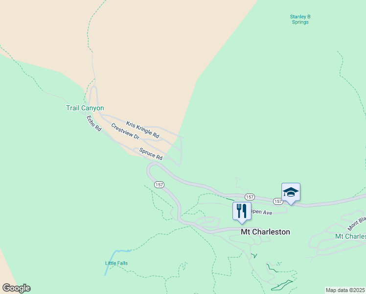 map of restaurants, bars, coffee shops, grocery stores, and more near 276 Seven Dwarfs Road in Mount Charleston