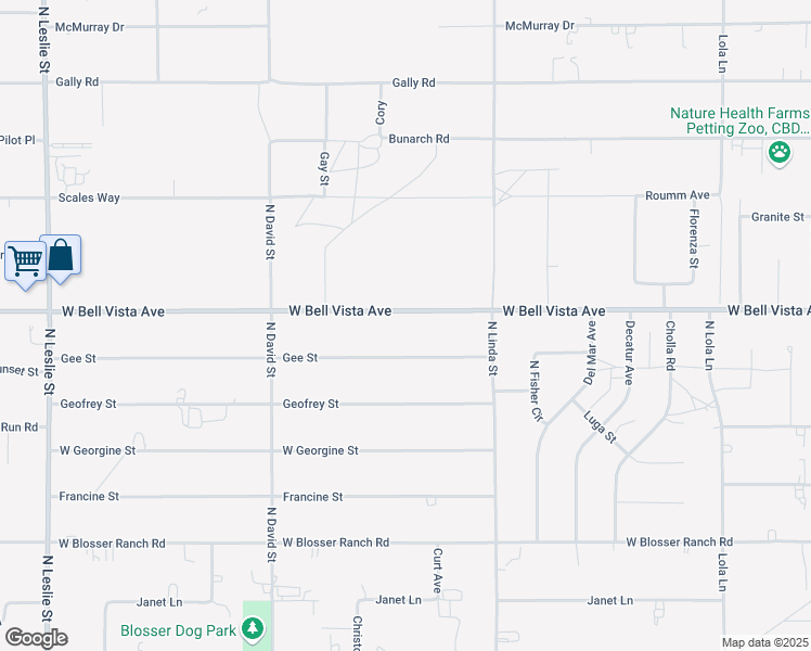 map of restaurants, bars, coffee shops, grocery stores, and more near 1231 West Bell Vista Avenue in Pahrump
