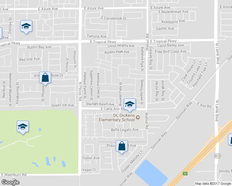 map of restaurants, bars, coffee shops, grocery stores, and more near 3709 Corte Bella Hills Avenue in North Las Vegas