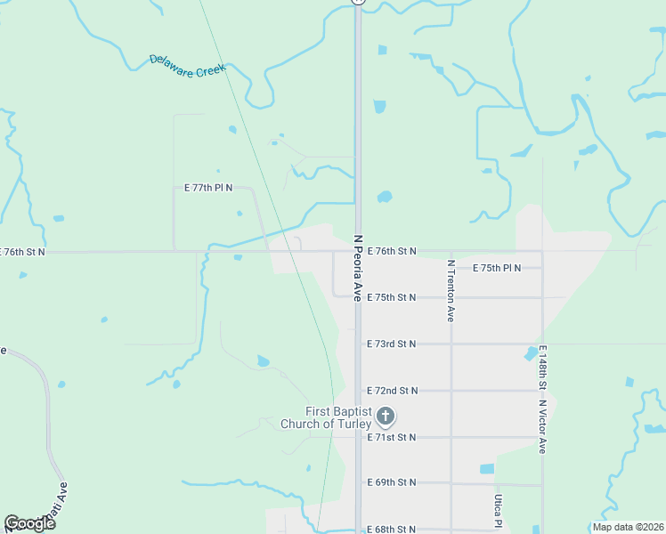map of restaurants, bars, coffee shops, grocery stores, and more near 7541 North Owasso Place in Tulsa