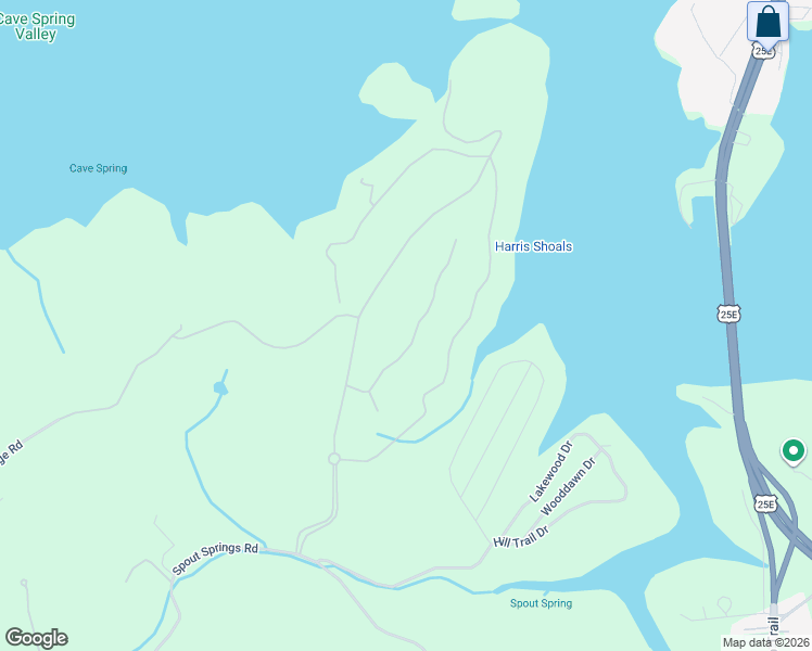 map of restaurants, bars, coffee shops, grocery stores, and more near 2447 Starboard Crest Road in Morristown