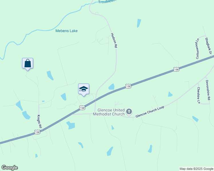 map of restaurants, bars, coffee shops, grocery stores, and more near 1231 Hudson Road in Summerfield