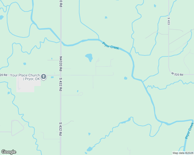 map of restaurants, bars, coffee shops, grocery stores, and more near 2618 West 520 Road in Pryor