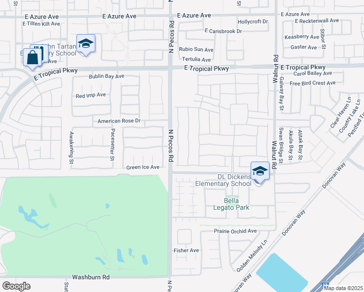 map of restaurants, bars, coffee shops, grocery stores, and more near 5658 Pleasant Palms Street in North Las Vegas