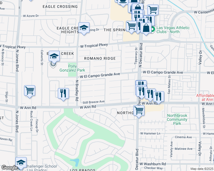 map of restaurants, bars, coffee shops, grocery stores, and more near 5728 Twilight Chase Street in Las Vegas