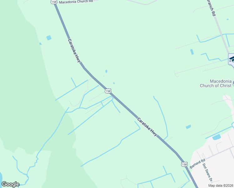 map of restaurants, bars, coffee shops, grocery stores, and more near 6015 Caratoke Highway in Poplar Branch