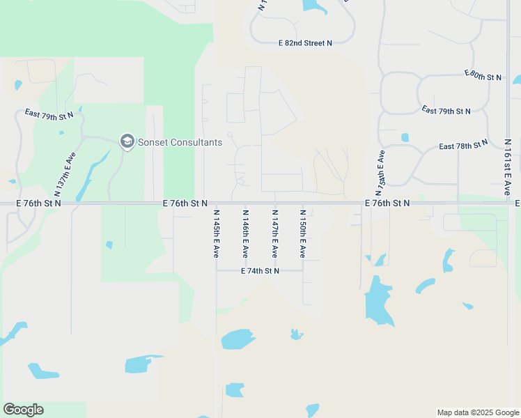 map of restaurants, bars, coffee shops, grocery stores, and more near 14626 East 76th Street North in Owasso