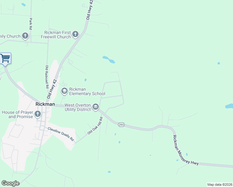 map of restaurants, bars, coffee shops, grocery stores, and more near 1220 Cobblestone Drive in Rickman