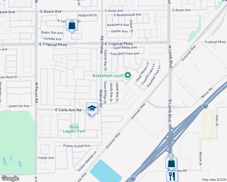 map of restaurants, bars, coffee shops, grocery stores, and more near 5717 Alitak Bay Street in North Las Vegas
