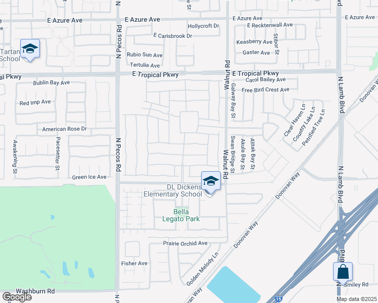 map of restaurants, bars, coffee shops, grocery stores, and more near 3740 Corte Bella Hills Avenue in North Las Vegas