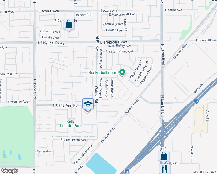 map of restaurants, bars, coffee shops, grocery stores, and more near 5717 Alitak Bay Street in North Las Vegas
