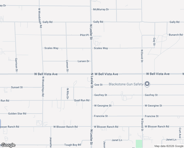map of restaurants, bars, coffee shops, grocery stores, and more near North Leslie Street in Pahrump