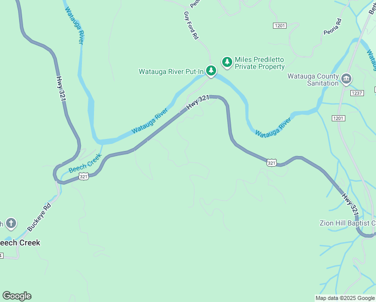map of restaurants, bars, coffee shops, grocery stores, and more near 567 Trivette Circle in Watauga County