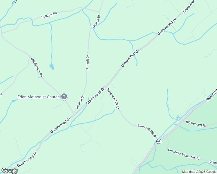 map of restaurants, bars, coffee shops, grocery stores, and more near 101 Buncomb Hill Road in Jonesborough