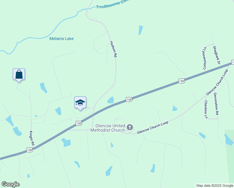 map of restaurants, bars, coffee shops, grocery stores, and more near 1231 Hudson Road in Summerfield