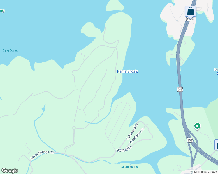 map of restaurants, bars, coffee shops, grocery stores, and more near 2117 Edgewater Sound in Morristown