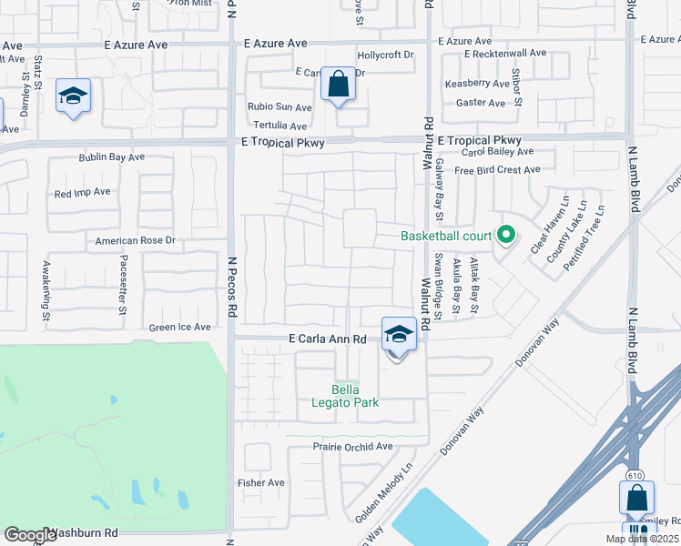 map of restaurants, bars, coffee shops, grocery stores, and more near 3713 Jasmine Heights Avenue in North Las Vegas