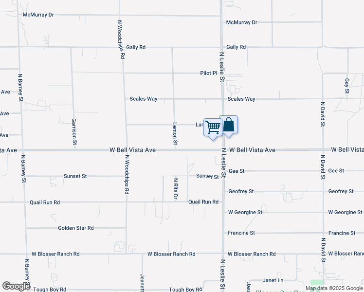 map of restaurants, bars, coffee shops, grocery stores, and more near 2220 West Bell Vista Avenue in Pahrump
