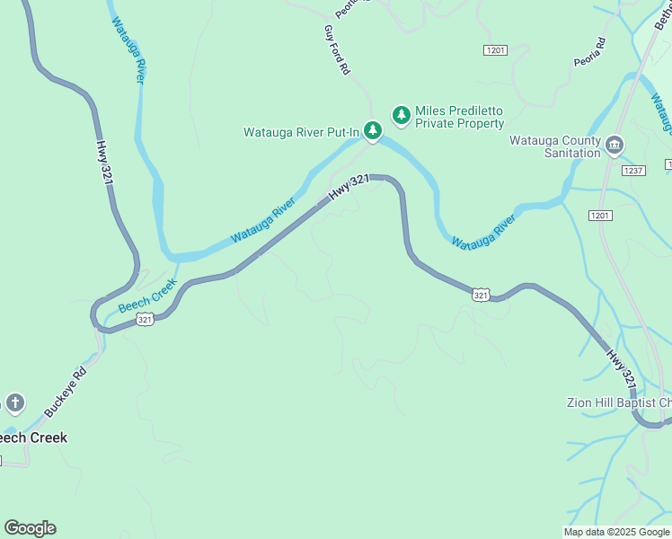 map of restaurants, bars, coffee shops, grocery stores, and more near 567 Trivette Circle in Sugar Grove