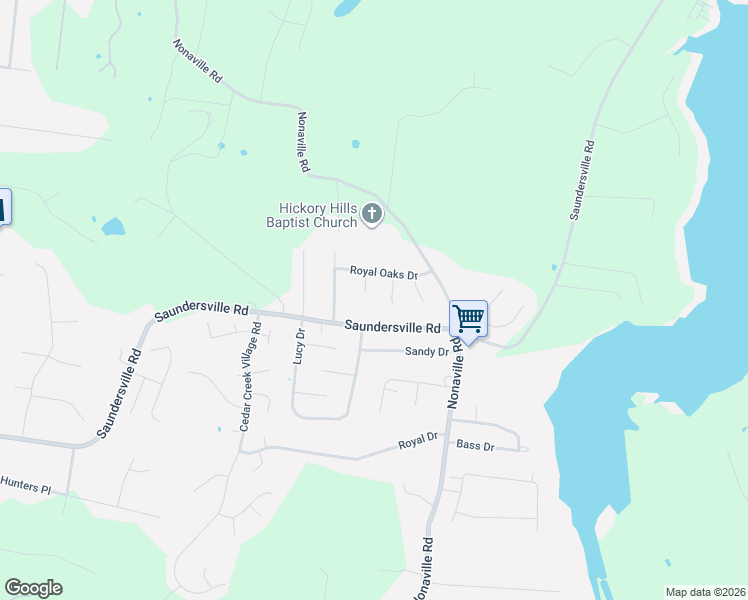 map of restaurants, bars, coffee shops, grocery stores, and more near 1104 Cindi Court in Mount Juliet