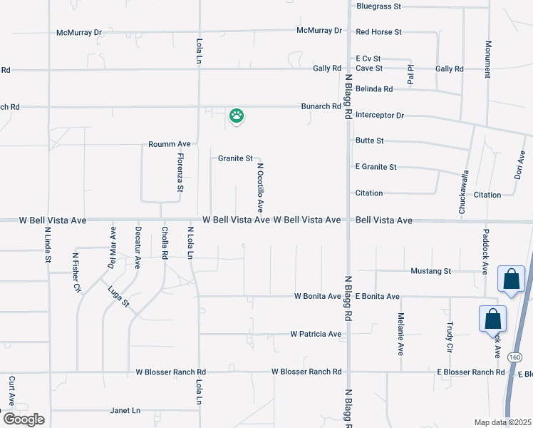 map of restaurants, bars, coffee shops, grocery stores, and more near 3021 North Ocotillo Avenue in Pahrump