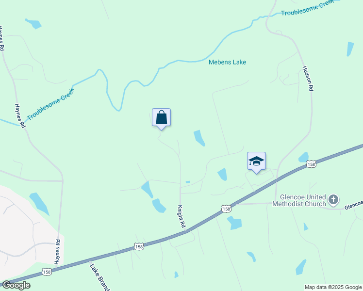 map of restaurants, bars, coffee shops, grocery stores, and more near 325 Knight Road in Summerfield