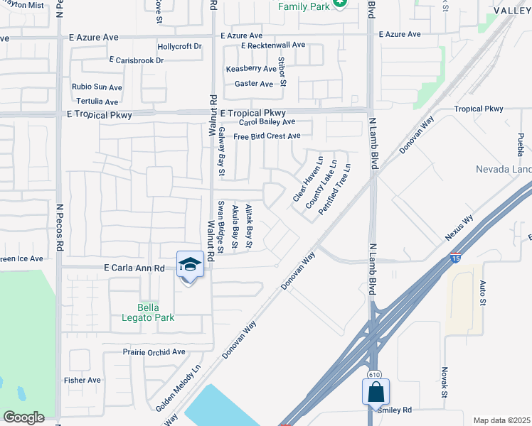 map of restaurants, bars, coffee shops, grocery stores, and more near 5725 Tideview Street in North Las Vegas
