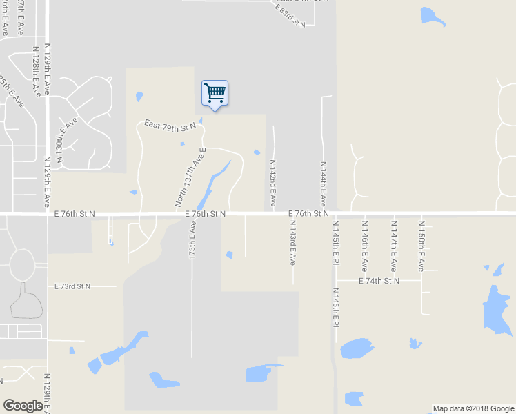 map of restaurants, bars, coffee shops, grocery stores, and more near 14011 East 76th Street North in Owasso