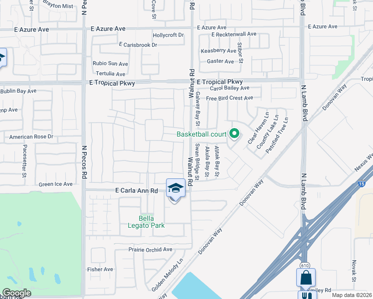 map of restaurants, bars, coffee shops, grocery stores, and more near 5713 Serenity Haven Street in North Las Vegas